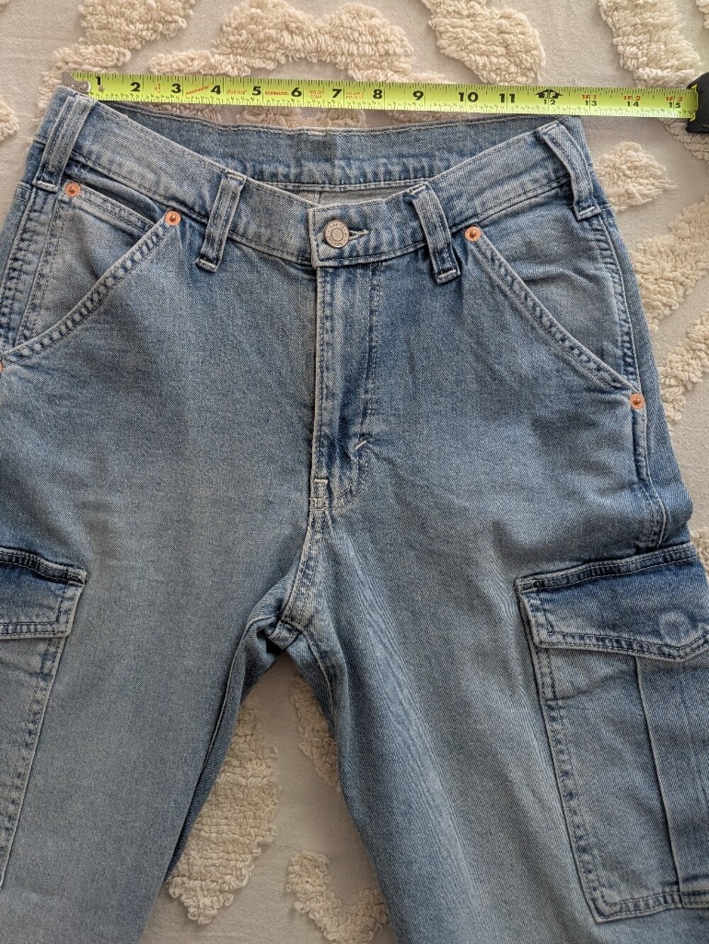 GAP Mid Rise 90s Loose Cargo Slouch Jeans Size 26 / 2 Short - Picture 7 of 12